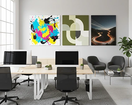 Vászonkép 4 irodai latvanyterv modern kepekkel